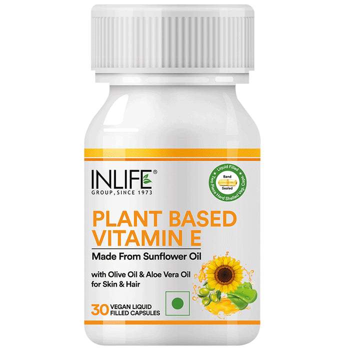 Inlife Plant Based Vitamin E Vegan Liquid Filled Capsule - Classic Derma