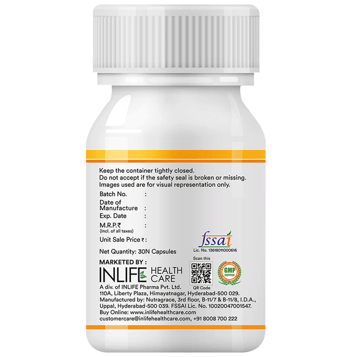Inlife Plant Based Vitamin E Vegan Liquid Filled Capsule