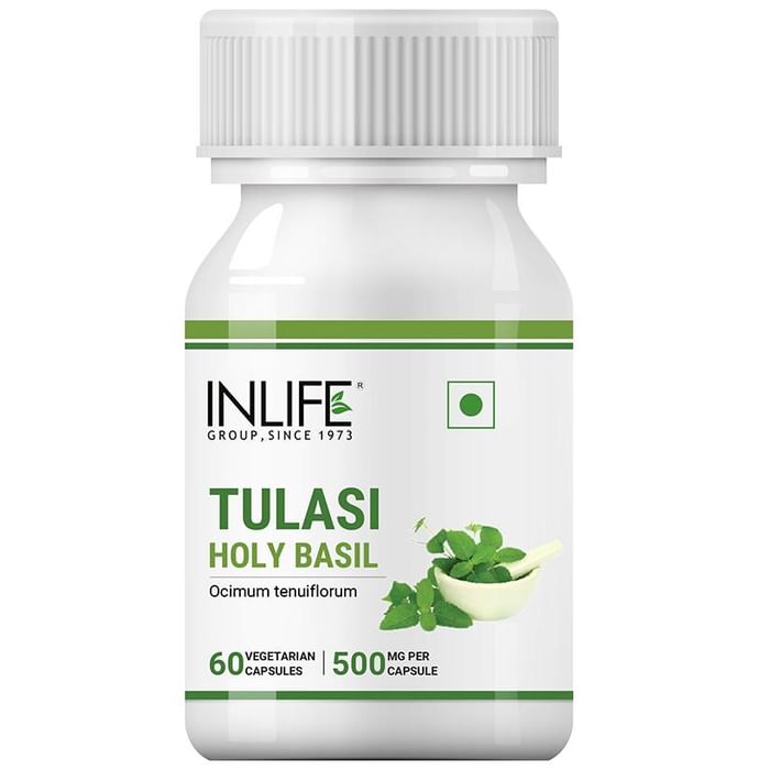 Inlife Tulasi Holy Basil Vegetarian Capsule - Classic Derma