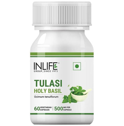 Inlife Tulasi Holy Basil Vegetarian Capsule - Classic Derma