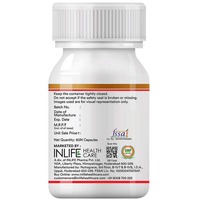Inlife Vitamin D3 (Cholecalciferol) 2000IU | Liquid Filled Capsule