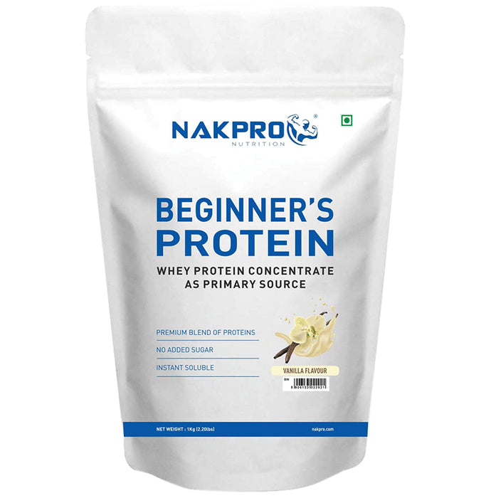 Nakpro Nutrition Beginner's Protein Whey Protein Concentrate (1kg Each) Vanilla - Classic Derma