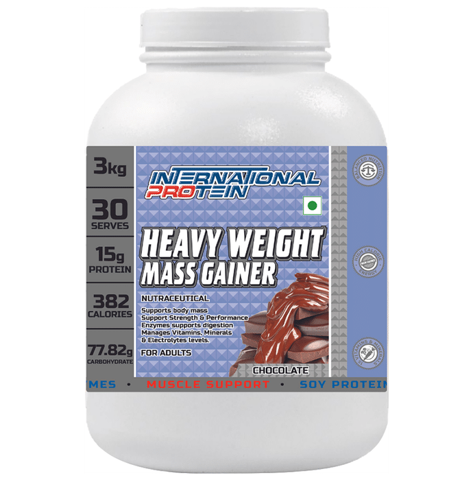 International Protein Heavy Weight Mass Gainer Powder Chocolate - Classic Derma
