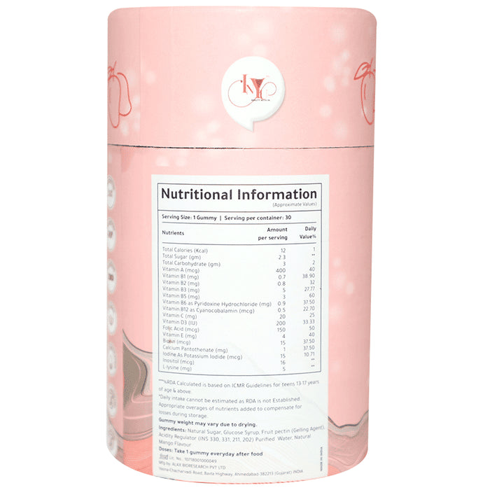 INYU Beauty With-In Vitamin Booster Gummies Delicious Mango