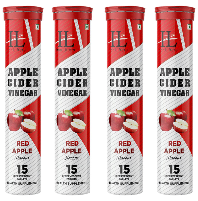 Iron Lifters Apple Cider Vinegar Effervescent Tablet (15 Each) Red Apple - Classic Derma