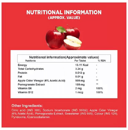 Iron Lifters Apple Cider Vinegar Effervescent Tablet (15 Each) Red Apple