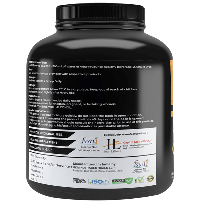 Iron Lifters Concentrate Whey Protien Powder Chocolate