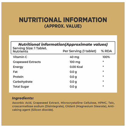 Iron Lifters Grapeseed & Vitamin C Tablet