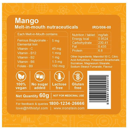 Ironstein Mango Melt-In-Mouths for Kids