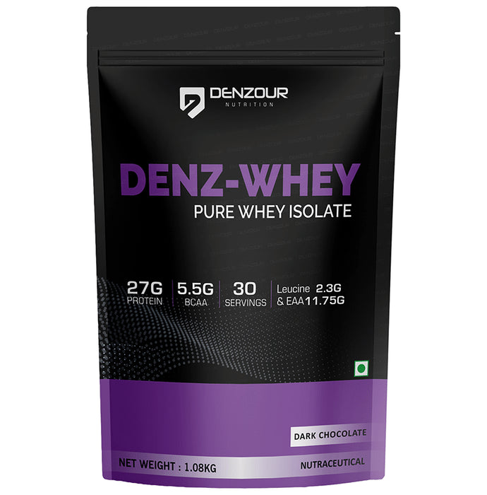 Denzour Nutrition Denz-Whey Isolate Powder Dark Chocolate - Classic Derma