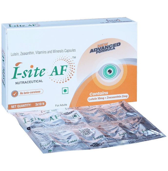 I-Site AF Capsule with Lutein, Zeaxanthin, Vitamins & Minerals - Classic Derma