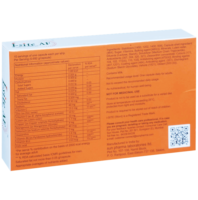 I-Site AF Capsule with Lutein, Zeaxanthin, Vitamins & Minerals