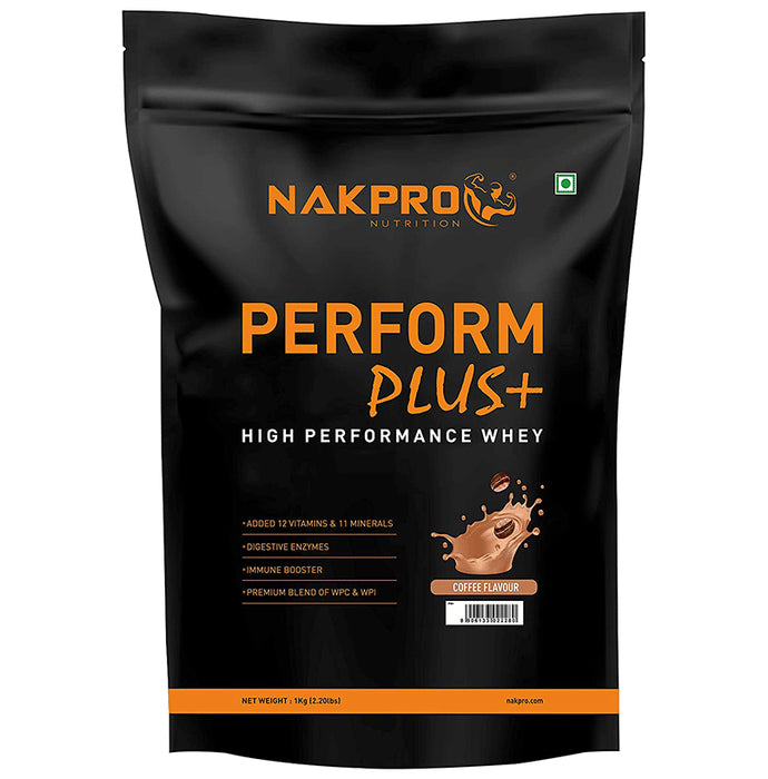 Nakpro Nutrition Perform Plus High Performance Whey Protein Powder (1kg Each) Coffee - Classic Derma
