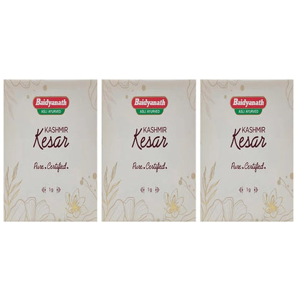 Baidyanath (Jhansi) Kashmir Kesar (1gm Each) - Classic Derma