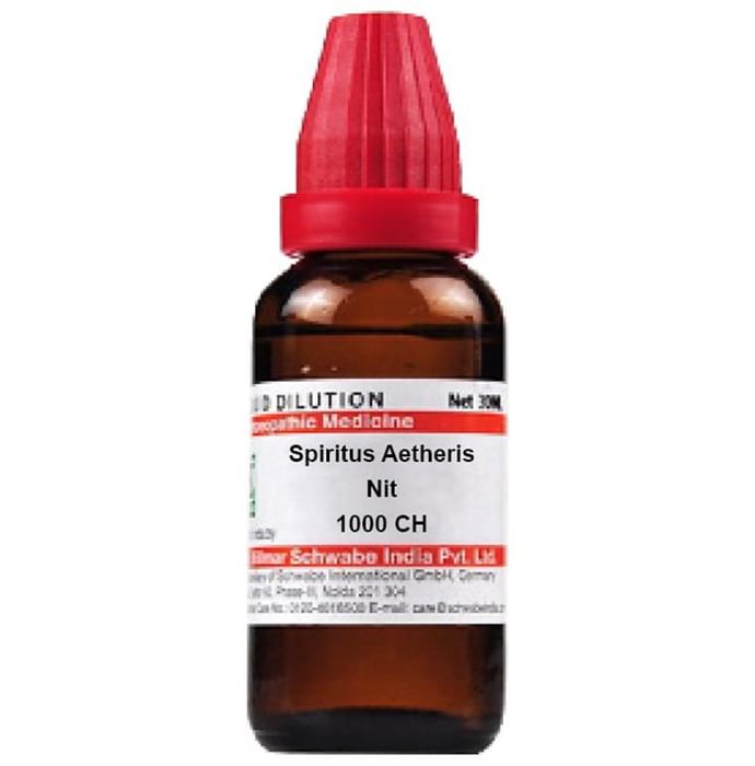 Dr Willmar Schwabe India Spiritus Aetheris Nit Dilution 1000 CH - Classic Derma