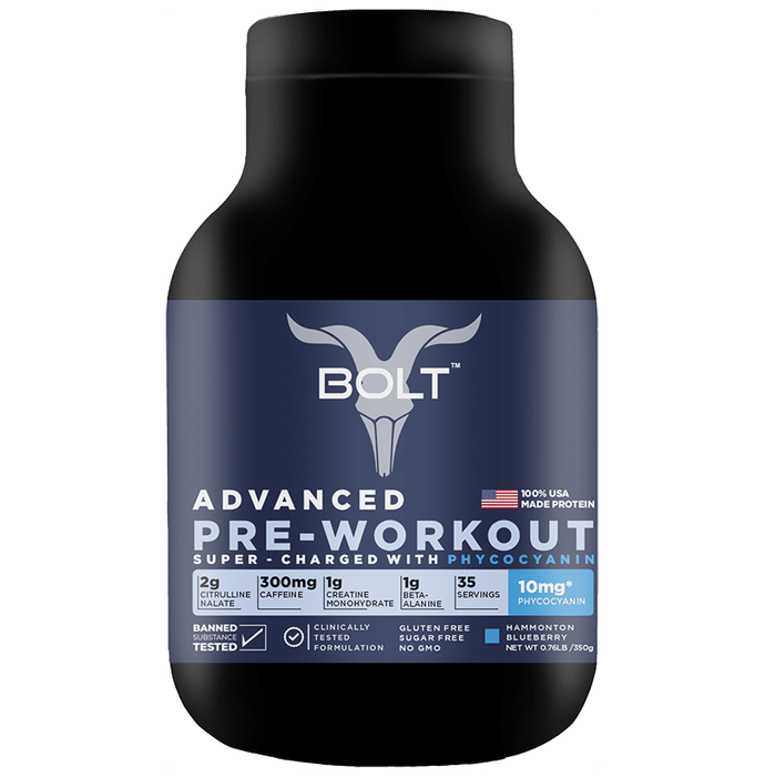 Bolt Advanced Pre-Workout Powder Hammonton Blueberry - Classic Derma