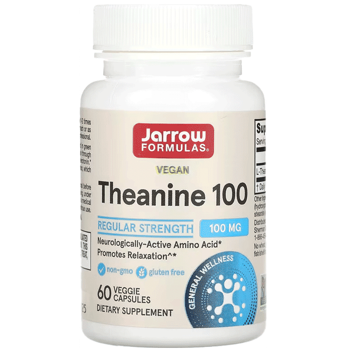 Jarrow Formulas Theanine 100mg Veggie Caps | Promotes Relaxation - Classic Derma