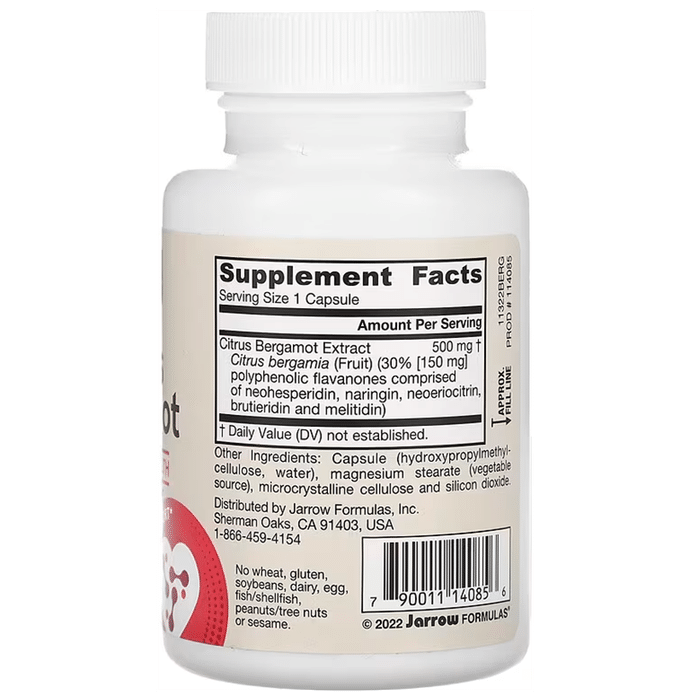 Jarrow Formulas Vegan Citrus Bergamot Veggie Capsules