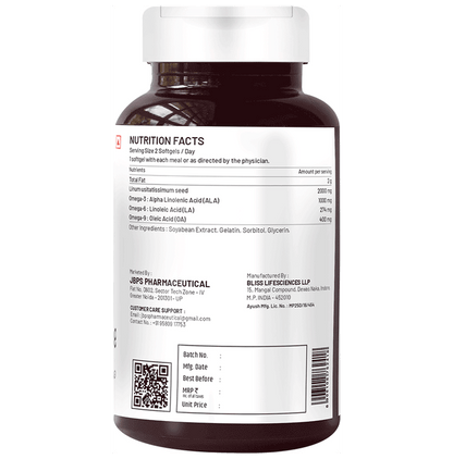 JBPS Nutra Omega 3 6 9 High Potency Triple Omega Capsule