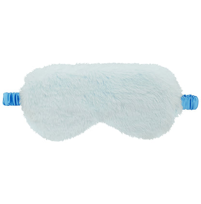 Jenna Fur Sleeping Eye Mask for Insomnia, Meditation, Puffy Eyes and Dark Circles Silk Plain Light Blue - Classic Derma