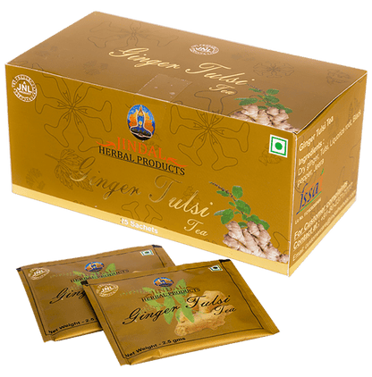 Jindal Herbal Ginger Tulsi Tea (25 Sachets)