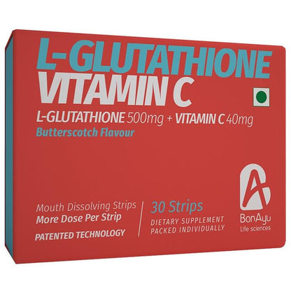 BonAyu Glutathione + Vitamin C Mouth Dissolving Strip - Classic Derma