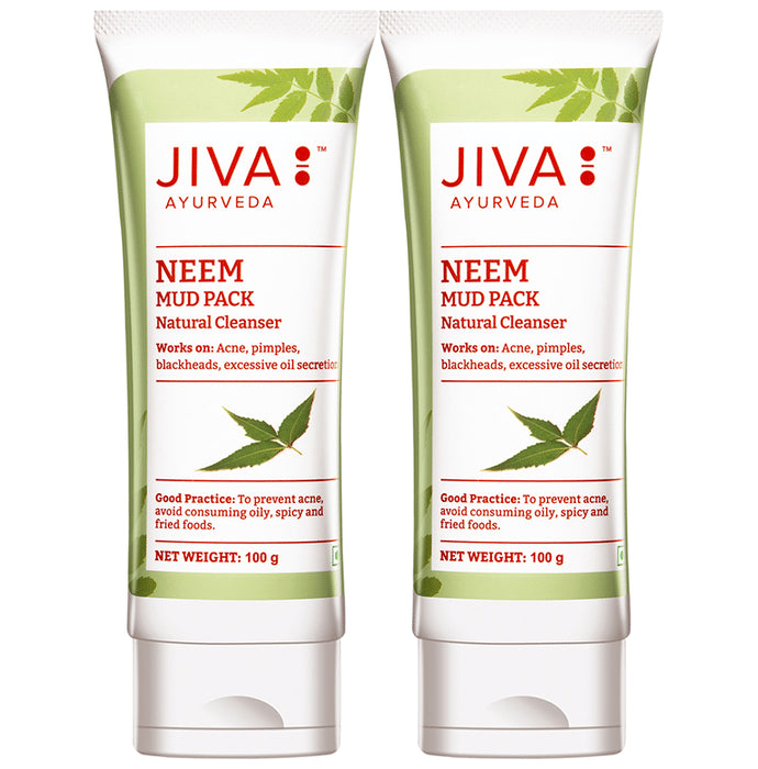 Jiva Ayurveda Neem Mud Pack Natural Cleanser (100gm Each)