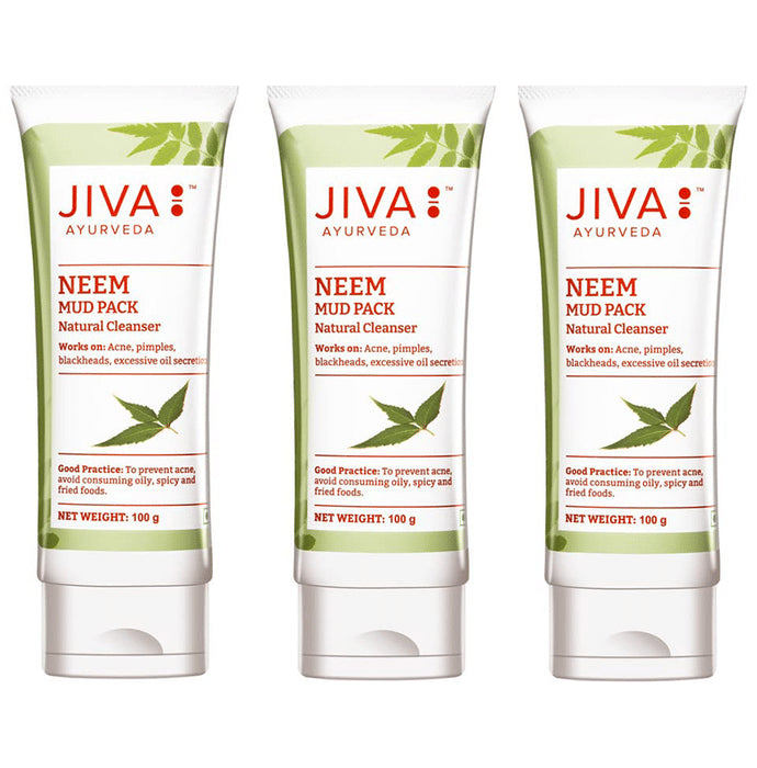 Jiva Ayurveda Neem Mud Pack Natural Cleanser (100gm Each)