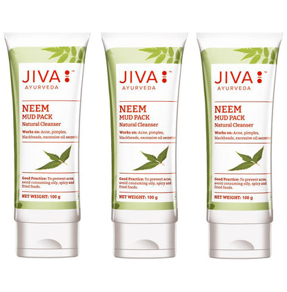 Jiva Ayurveda Neem Mud Pack Natural Cleanser (100gm Each)