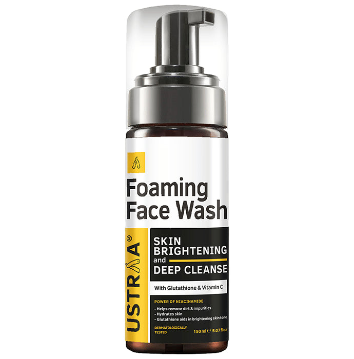 Ustraa Skin Brightening and Deep Cleanse Foaming Face Wash - Classic Derma