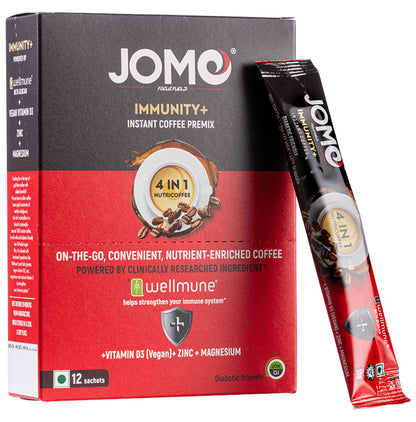 Jomo Focuz fuels Immunity + Instant Coffee Premix - Classic Derma