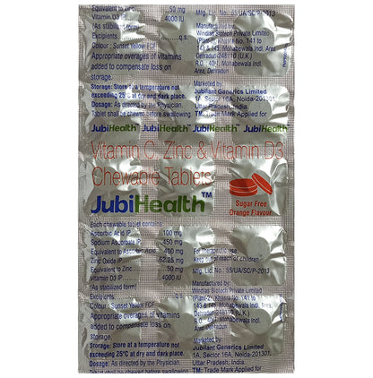 Jubihealth Chewable Tablet Orange Sugar Free