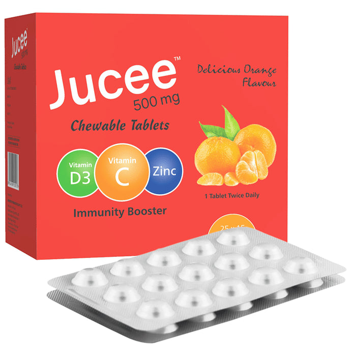 Jucee 500mg Chewable Tablet (15 Each) Delicious Orange