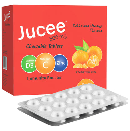 Jucee 500mg Chewable Tablet (15 Each) Delicious Orange