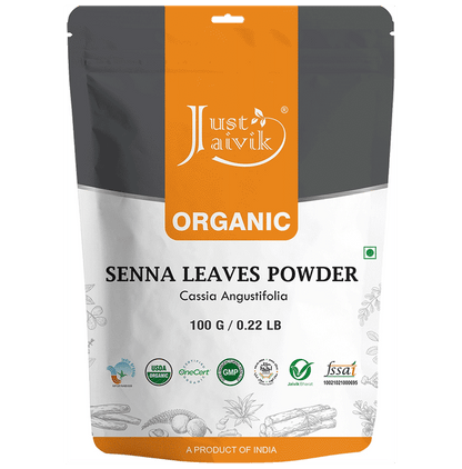 Just Jaivik Organic Senna Leaves Powder - Classic Derma