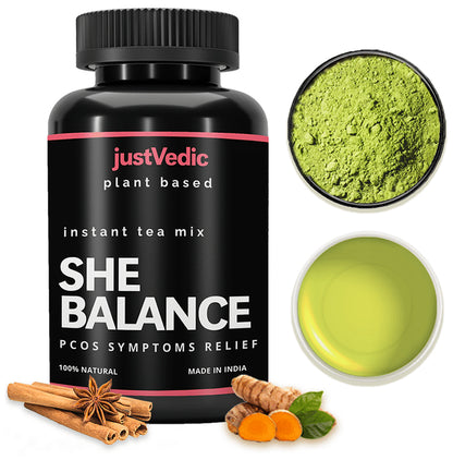 Just Vedic Plant Based She Balance Drink Mix Tea Powder - Classic Derma