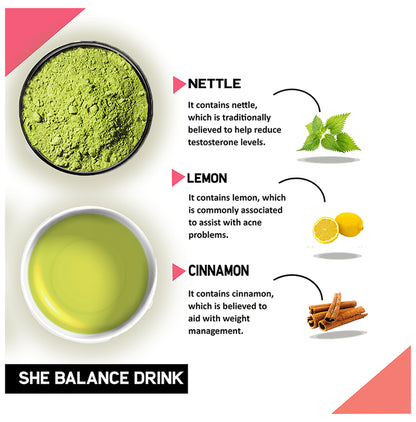Just Vedic Plant Based She Balance Drink Mix Tea Powder