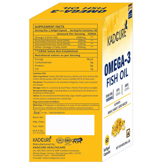 Kadcure Omega-3 Fish Oil Capsule