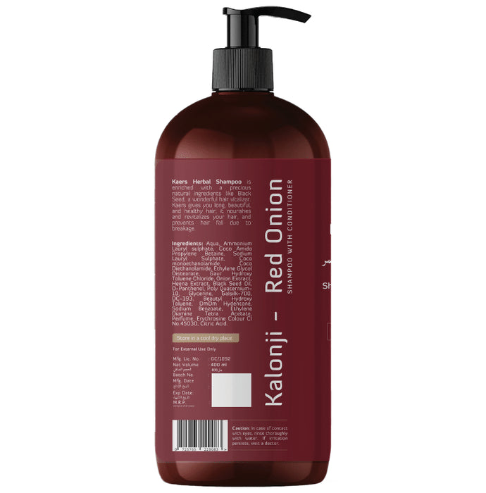 Kaers By Healthcrew Black Seed & Red Onion Shampoo with Conditioner (400ml Each)