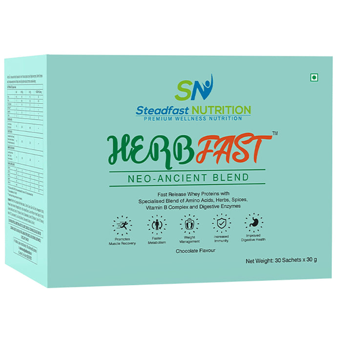 Steadfast Nutrition HerbFast Neo-Ancient Blend Sachet (30gm Each) Chocolate - Classic Derma