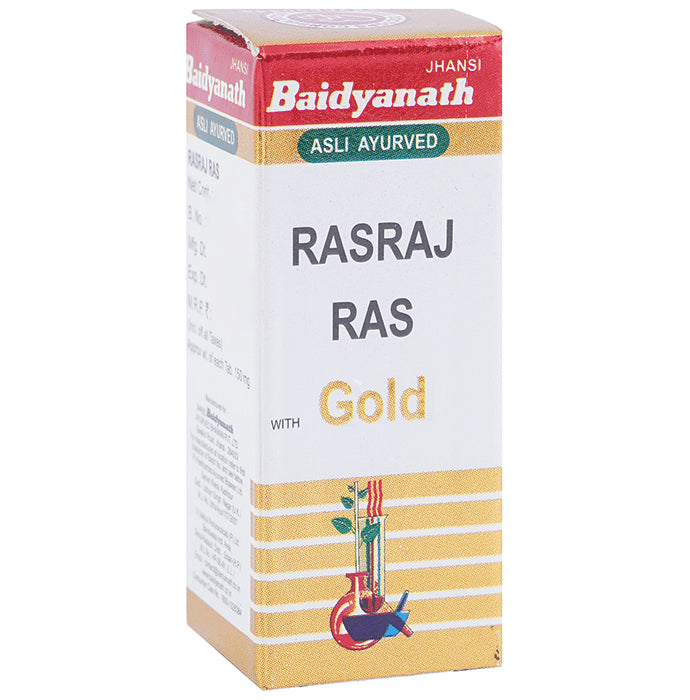 Baidyanath (Jhansi) Rasraj Ras with Gold Tablet - Classic Derma