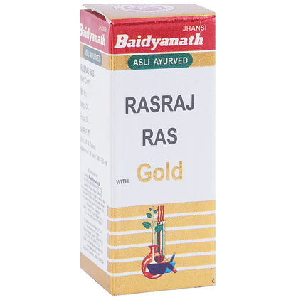 Baidyanath (Jhansi) Rasraj Ras with Gold Tablet - Classic Derma