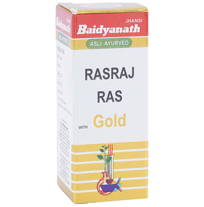 Baidyanath (Jhansi) Rasraj Ras with Gold Tablet - Classic Derma