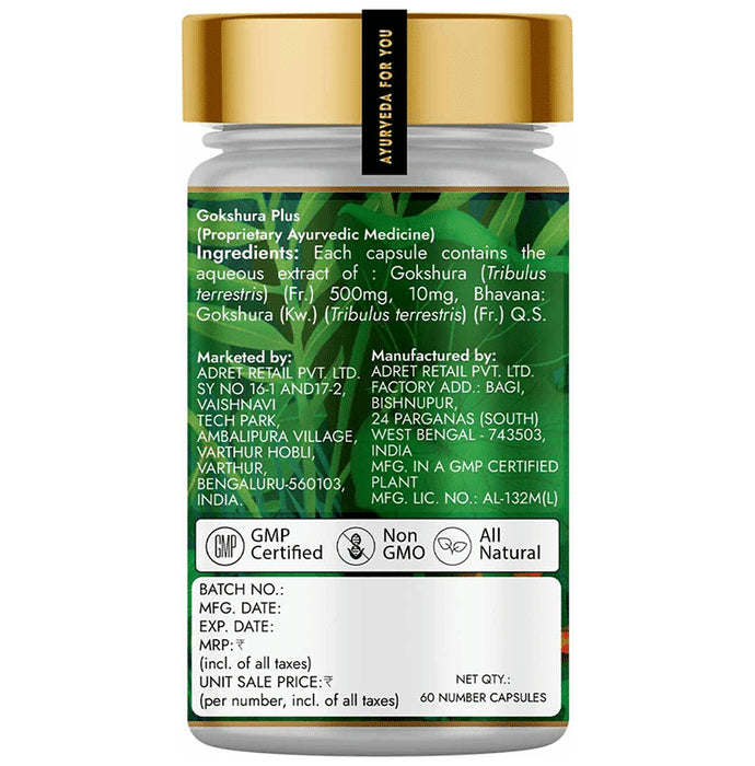 Kapiva Gokshura Capsules | Natural Source for Energy, Performance, Stamina & Muscle Growth Capsule