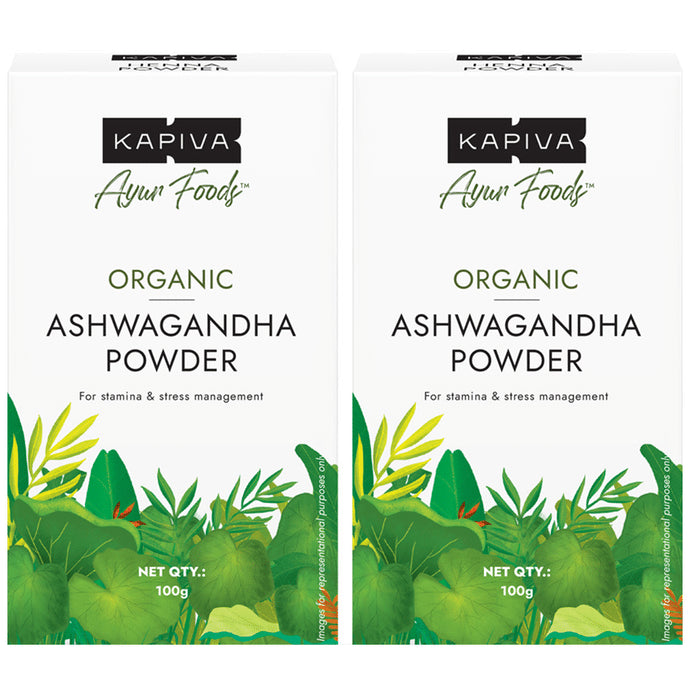 Kapiva Organic Ashwagandha Powder (100gm Each) - Classic Derma
