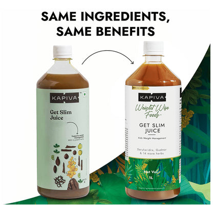 Kapiva Weight Wise Foods - Get Slim Juice | For Healthy Weight Management (1 Ltr Each)