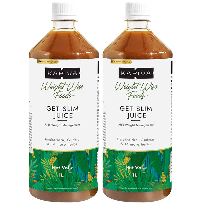 Kapiva Weight Wise Foods - Get Slim Juice | For Healthy Weight Management (1 Ltr Each) - Classic Derma