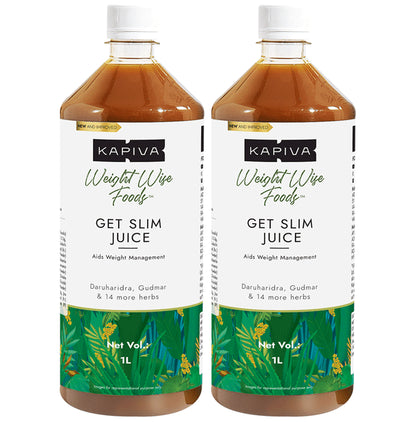 Kapiva Weight Wise Foods - Get Slim Juice | For Healthy Weight Management (1 Ltr Each) - Classic Derma