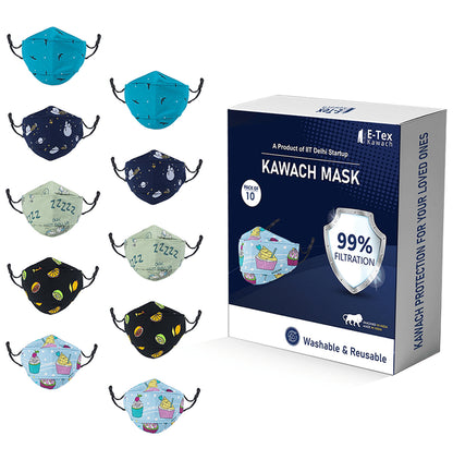 Kawach Premium Cotton Printed Designer Fashion Mask XS