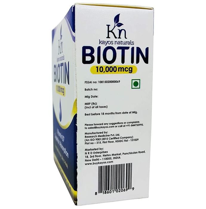Kayos Naturals Biotin 10000mcg